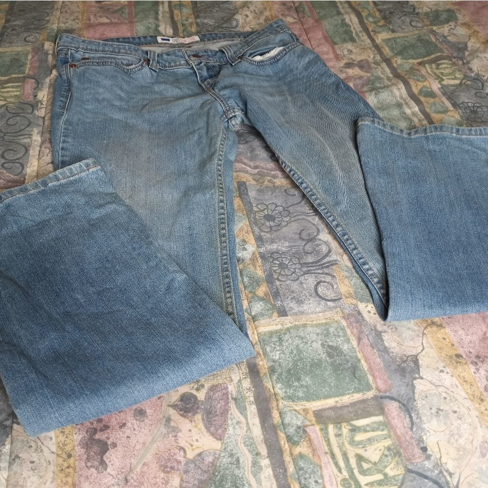 Levis Demi Curve 13 M Full Length Blue Zipper Pockets Women's Jeans